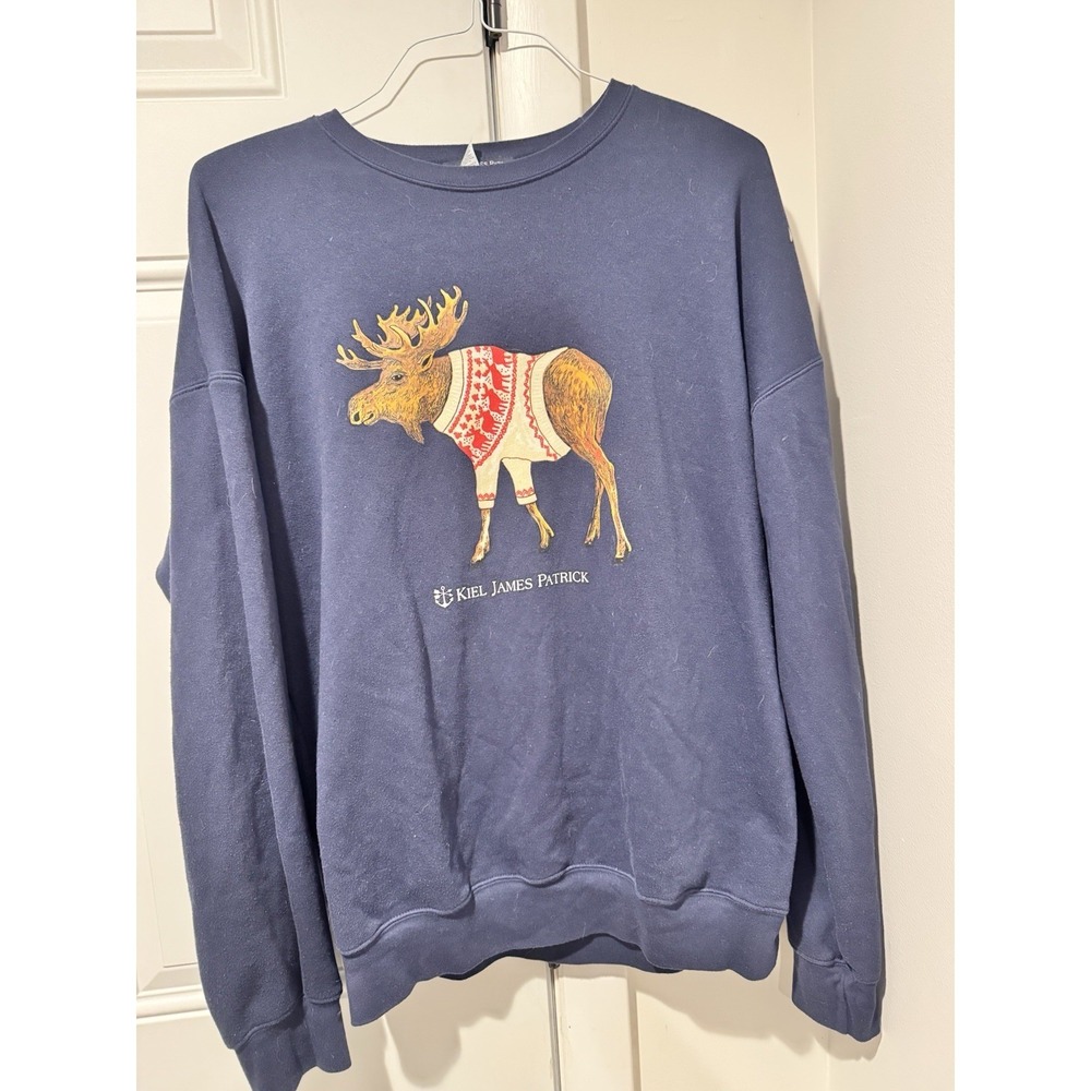 KJP Kiel James Patrick McAllister Moose Sweatshirt Adult L Winter Holidays